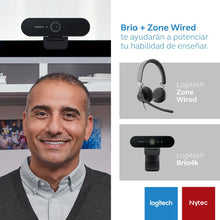 Cargar imagen en el visor de la galería, Logitech Combo: Brio + Zone Wired