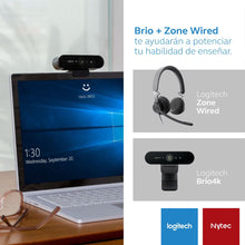 Cargar imagen en el visor de la galería, Logitech Combo: Brio + Zone Wired
