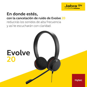 Auriculares Jabra Evolve 20 DUO MS USB